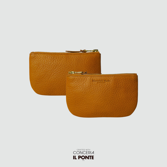 The Juniper Zipper Pouch - Tan