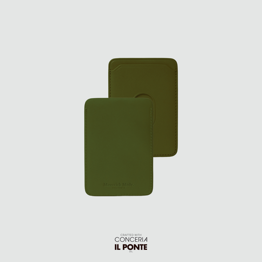 The Elfin Magnetic Card Holder - Olive