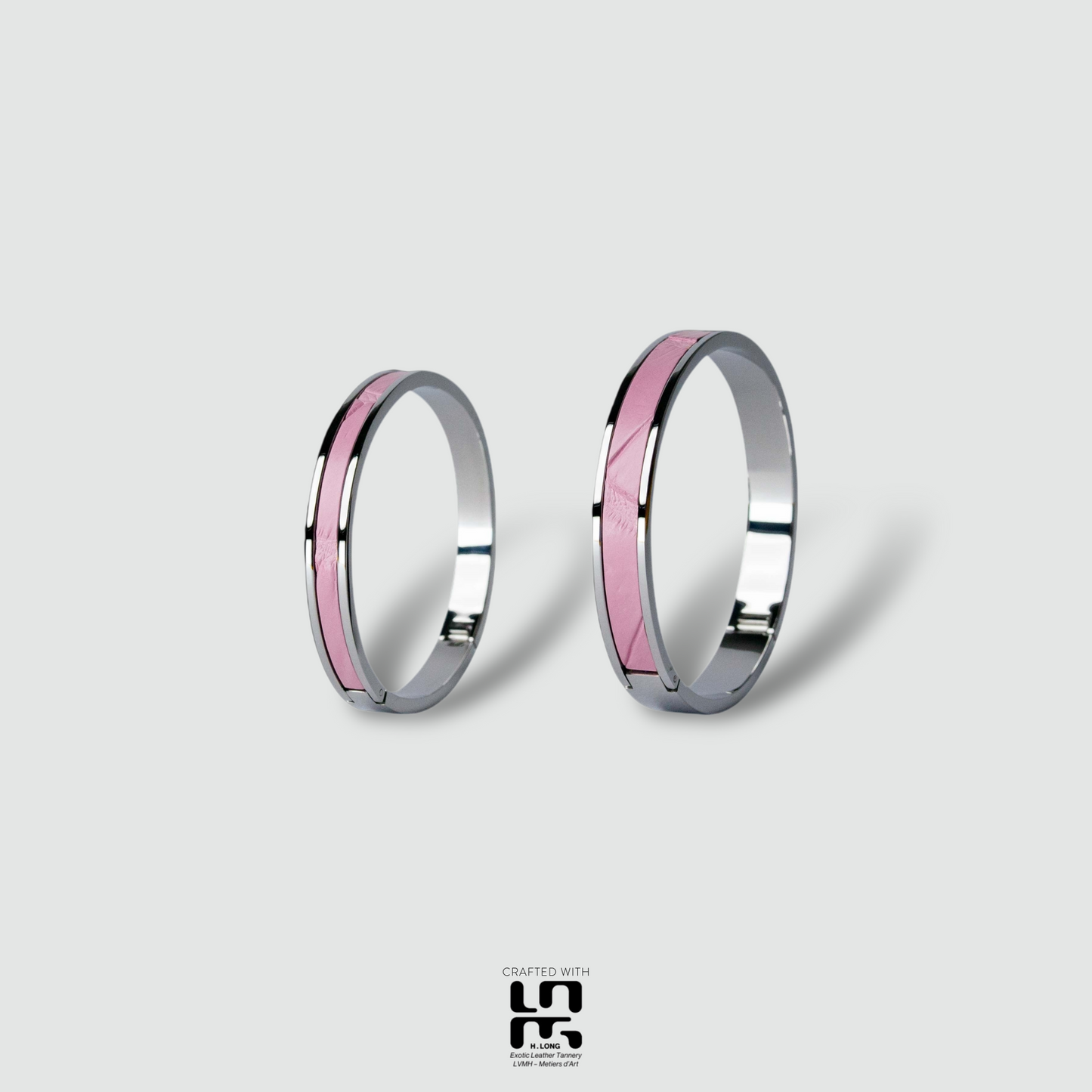 Croco Wrist Cuff - Pink, Matte