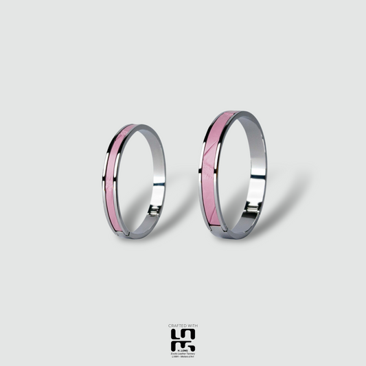Croco Wrist Cuff - Pink, Matte