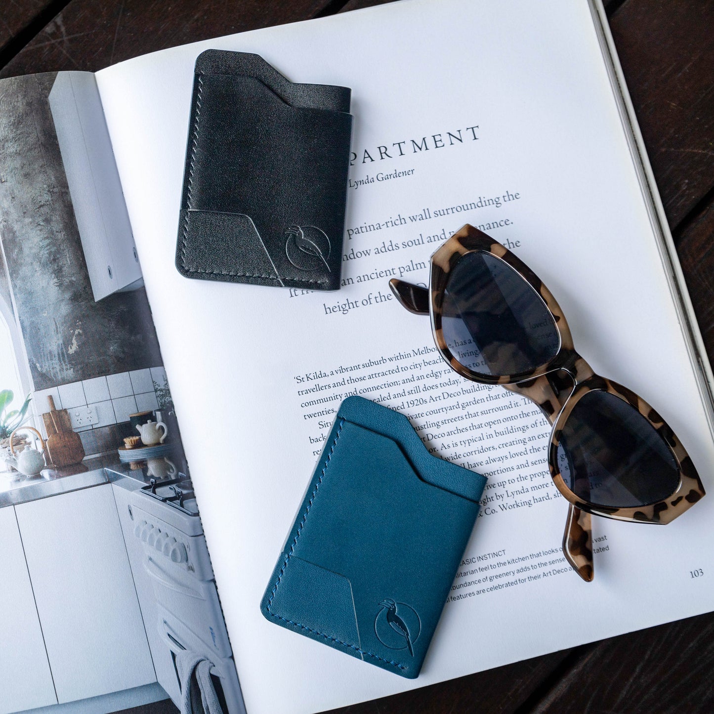 The "Mono" Innocent Cardholder - Emerald