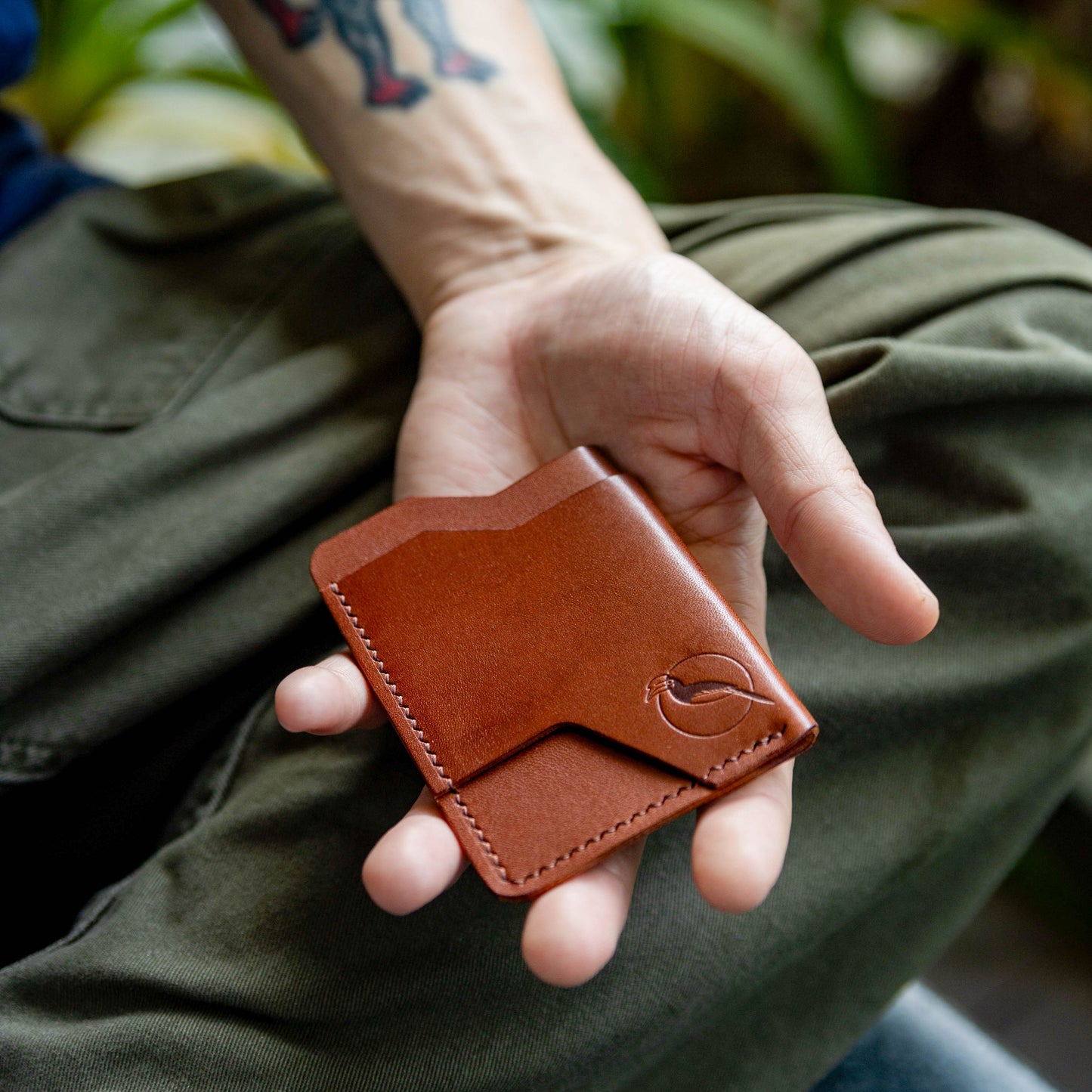 The "Mono" Innocent Cardholder - Emerald