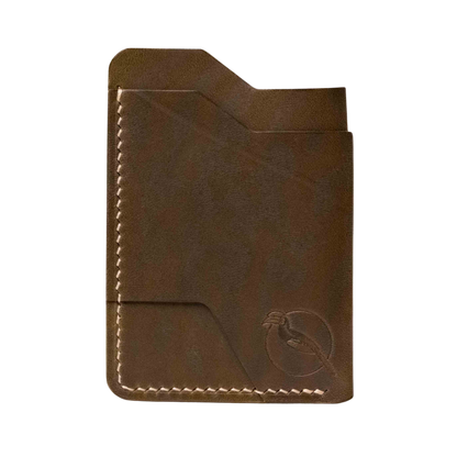 The "Mono" Innocent Cardholder - Olive Horse Hide
