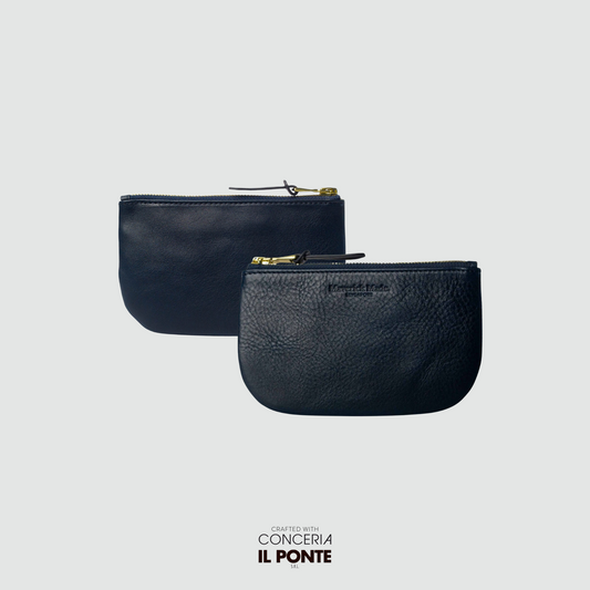 The Juniper Zipper Pouch - Indigo