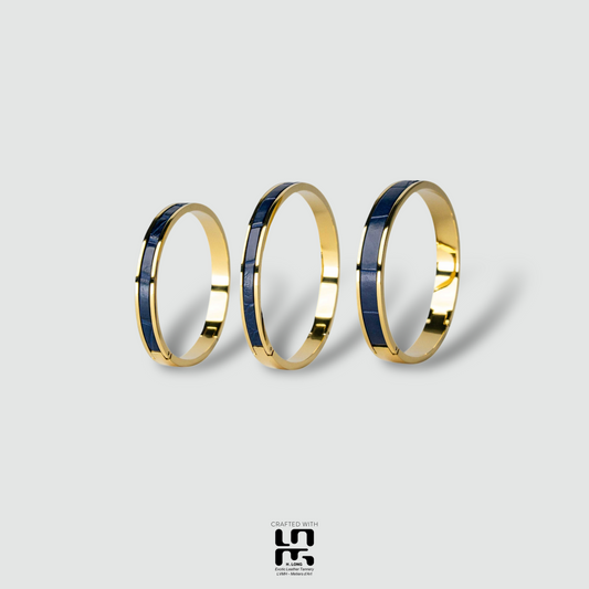 Croco Wrist Cuff - Navy, Matte
