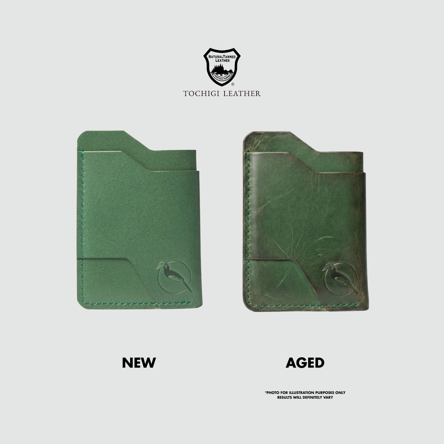 The "Mono" Innocent Cardholder - Emerald
