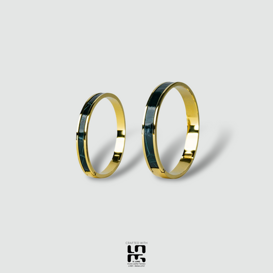 Croco Wrist Cuff - Dark Green, Glazed