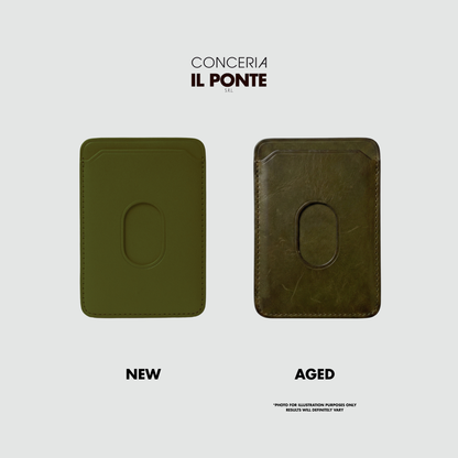 The Elfin Magnetic Card Holder - Olive