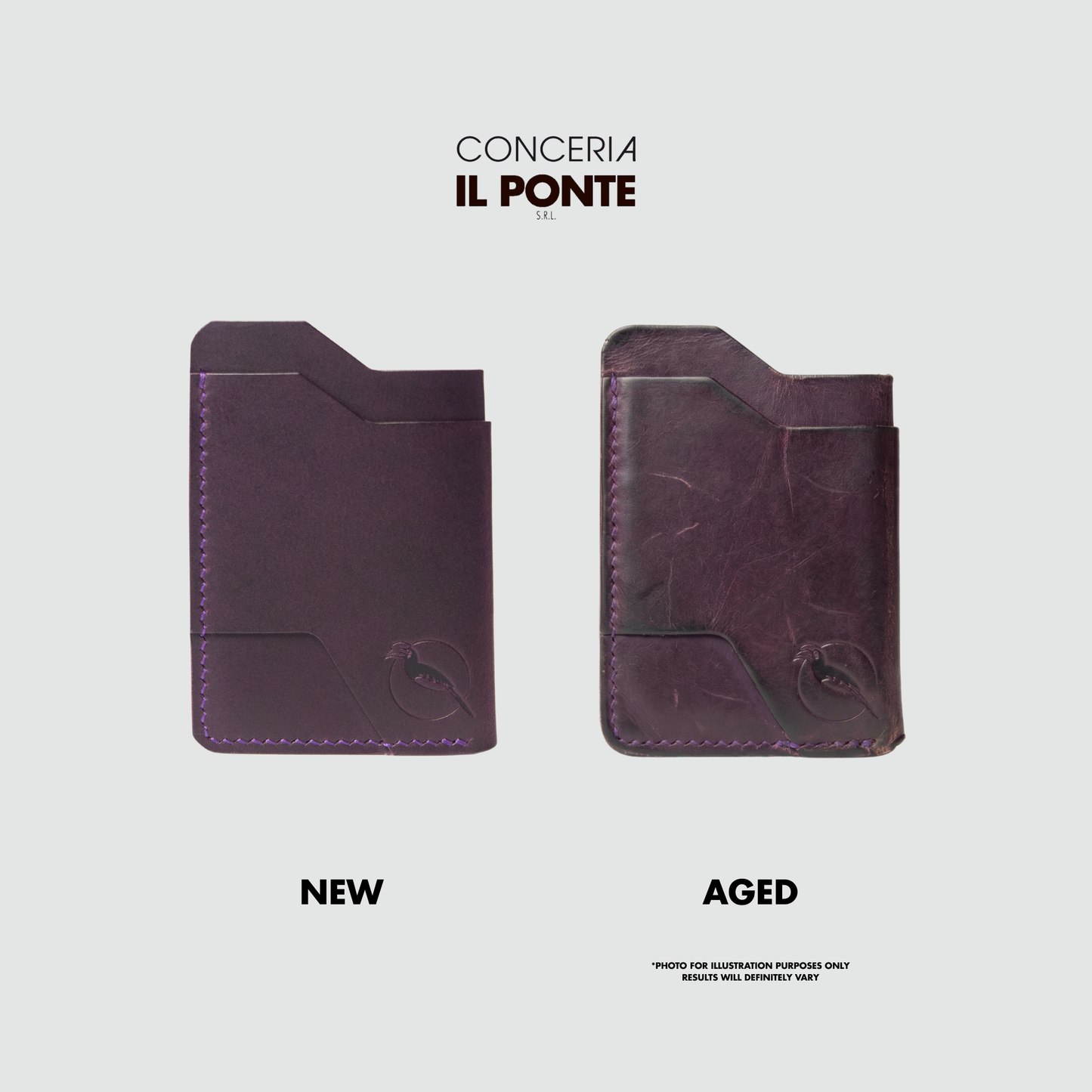 The "Mono" Innocent Cardholder - Plum