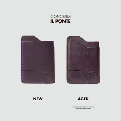 The "Mono" Innocent Cardholder - Plum