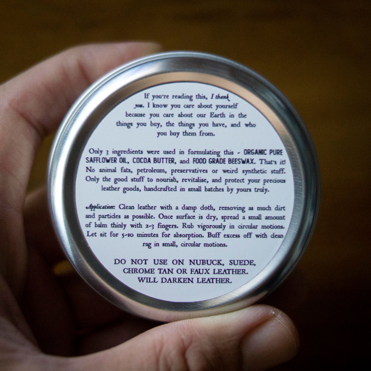 All Natural Leather Balm